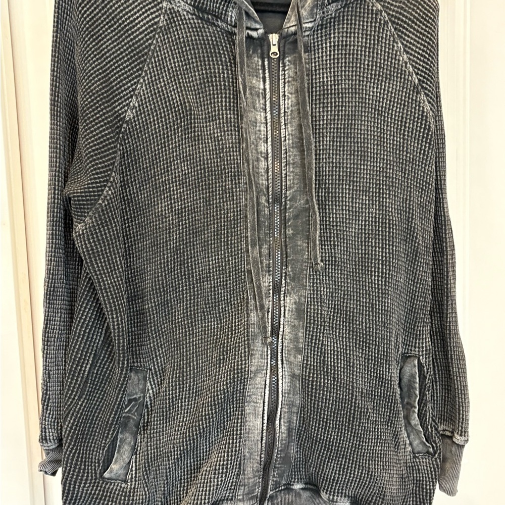 Mono B Charcoal Zip-Up Hoodie